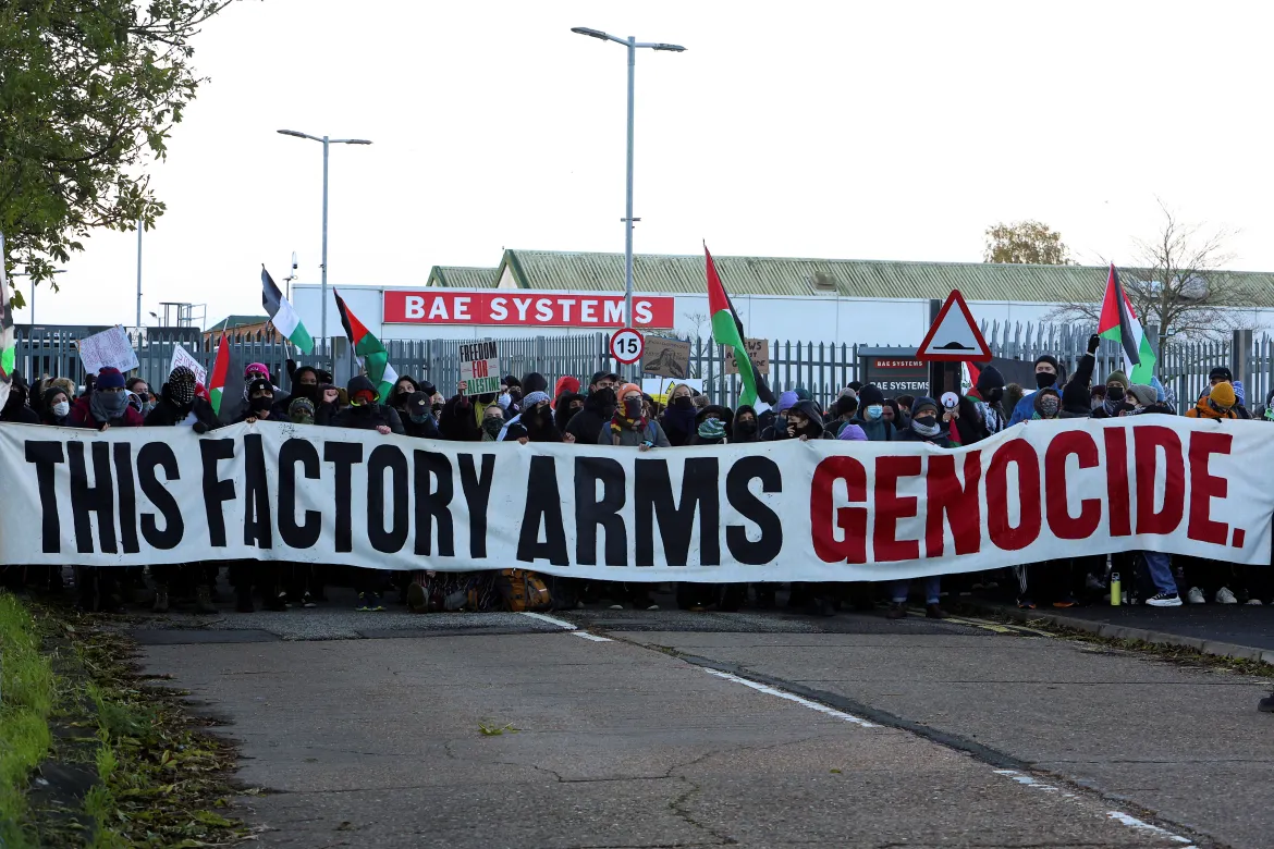 Pro-Palestinian demonstrators blockade military suppliers in UK, US